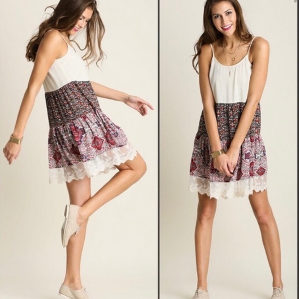 Ivory Boho Tiered Dress